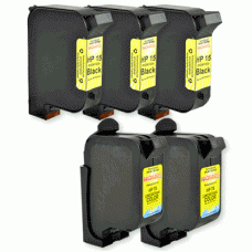 5 Pack of Remanufactured HP Inkjet Cartridges (Two C6578A and Three C6615DN) - Made in the U.S.A.
