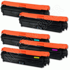5 Pack of Remanufactured HP Laser Toner Cartridge - Includes 2 Black and 1 of each Color - Replaces the HP (CE270A, CE271A, CE272A, CE273A)