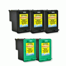 5 Pack of Remanufactured HP 92/93 Cartridges (3 Black + 2 Color) - replaces the HP C9362WN / C9361WN - Made in the U.S.A.