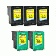5 Pack of Remanufactured HP 95 / 98 Cartridges (3 Black #98 + 2 Color #95) - replaces the HP C8766WN / C9364WN - Made in the U.S.A.