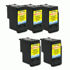 5 Pack of Remanufactured Canon PG-240XL / CL-241XL High Capacity Combo Pack (includes 3 Black + 2 Color) - Made in the U.S.A.