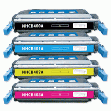 4 Pack Combo - Includes one of each BK,C,M,Y (CB400A, CB401A, CB402A, CB403A) Remanufactured HP Toner Cartridges