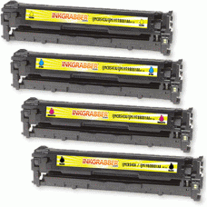 4 Pack Combo - Includes one of each BK,C,M,Y (CB540A, CB541A, CB542A, CB543A) Remanufactured HP 125 Series Toner Cartridges