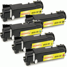 5 Pack of Compatible Replacement Toner Cartridges for the Dell 2130cn & 2135cn Printer - Includes 2 Black and 1 of Each Color