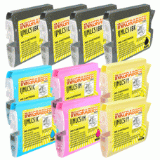 10 Pack of Brother Compatible (LC51) Series Ink Cartridges - 4 Black, 2 Cyan, 2 Magenta, 2 Yellow