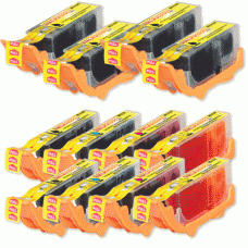 12 Pack of Canon Compatible Ink Cartridges - Kit includes (4) PGI-225BK and (2) each of the CLI-226BK, CLI-226C, CLI-226M, CLI-226Y
