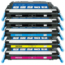 5 Pack of Remanufactured Hewlett Packard Laser Toner Cartridges - Includes 2 each Q7560A and 1 each Q7561A, Q7562A, Q7563A