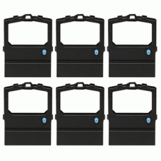 6 Pack of Okidata Compatible (52106001) Black Seamless Ribbons