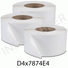 3 Pack of Direct Thermal Continuous Label Rolls - Dimensions are 4 x 7,784 in. - Compare to Pitney Bowes 665-6