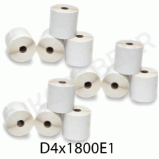 12 Pack of Direct Thermal Continuous Label Rolls - Dimensions are 4 x 1,800 in. - Compare to Pitney Bowes 745-0