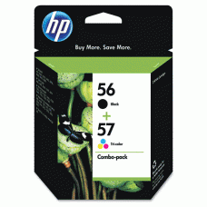 Combo Pack of Genuine HP 56/57 Ink Cartridges - Includes 1 of each (C6656AN, C6657AN)