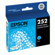 Genuine Epson 252 (T252220) Ultra Cyan Ink Cartridge (up to 300 pages)